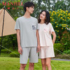 【商场同款】熳洁儿 情侣家居服莫棉水墨画短袖短裤套装休闲舒适可外穿24203218/24203918 商品缩略图1