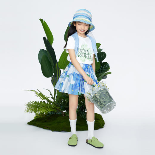 女童记忆棉凉感T短袖新款安奈儿童装实体店同款AG421805 商品图3