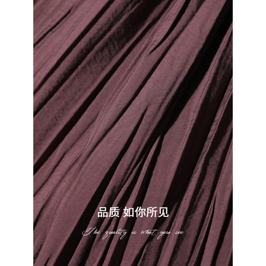 COCOBELLA重工5米压褶大摆半身裙女工装风伞裙遮胯长裙HS7027B 商品图4