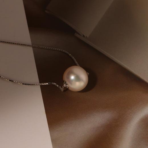 甄珠贝 520心动上新 转运珠9-10mm 搭配baby珠3-4mm，极强光，无暇，尖货品质，基本正圆，尾部纯银可调节链 商品图1