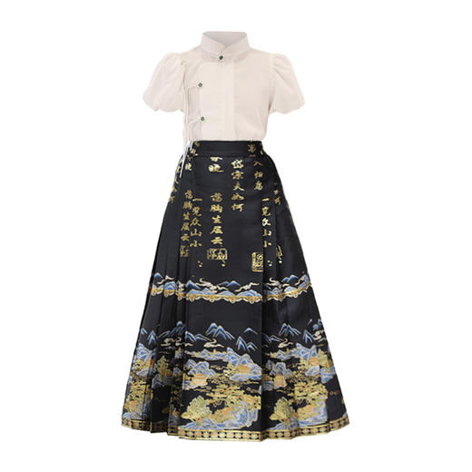 女童夏装马面裙新中式半身裙套装汉服唐装XWN-2755 商品图4