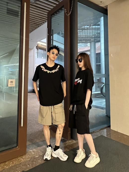 情侣款时尚美式工装短裤  显高显瘦松紧裤腰+抽绳可自由调节腰围 商品图5