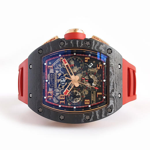 稀缺珍藏【95新】理查米尔男士系列NTPT黑碳纤维/18k玫瑰金表壳50*40mm日期显示月份显示计时自动机械男款RM011 LOTUS F1 TEAM 130323LV01 商品图3