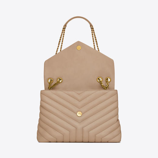 SAINT LAURENT 圣罗兰 女士LOULOU中号V形绗缝皮革单肩包 卡其色 574946 DV727 2721 商品图2