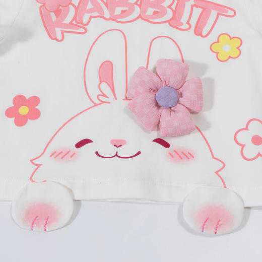 贝贝怡童装女童夏季套装两件套可爱t恤长裤儿童洋气夏装女孩衣服 商品图3