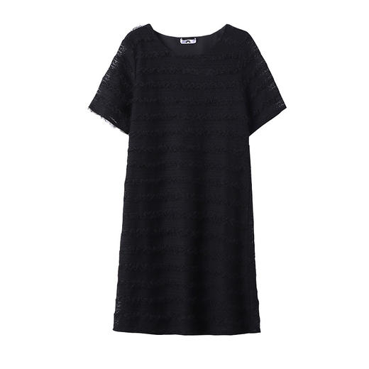 【120-350斤大码女装】夏季法式蕾丝连衣裙 胖妹妹直筒中长裙 商品图4