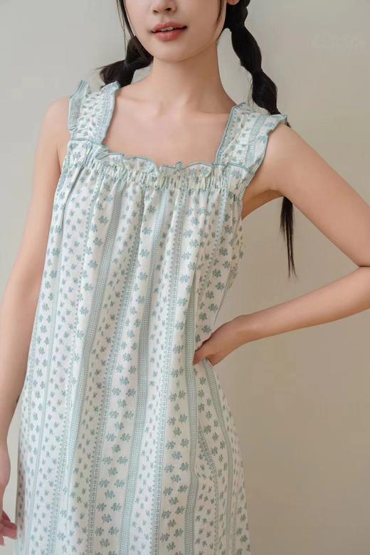 蔓秋2024春夏新款家居裙 全棉舒适双层纱面料均码 商品图6