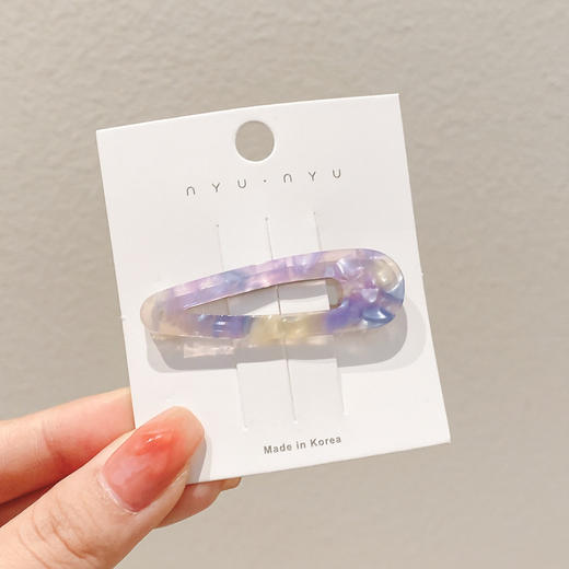 【BB夹少女侧边刘海碎发夹】网红简约醋酸板材BB夹，少女侧边刘海夹边夹碎花玳瑁色镂空水滴发夹QQ 商品图6