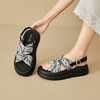 西遇法式厚底凉鞋女新款夏季外穿海边高级感配裙子增高沙滩鞋D0047201 商品缩略图0