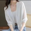 夏季新款【V领针织开衫 】女装薄款冰丝宽松防晒外套 短款长袖空调衫外搭 商品缩略图4