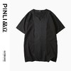 PINLI品立2024夏季新款修身V领短袖T恤拼接潮牌男士休闲体恤上衣B242111097 商品缩略图3
