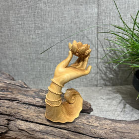 佛手香插°黄杨木摆件