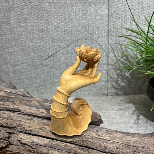 佛手香插°黄杨木摆件 商品图0