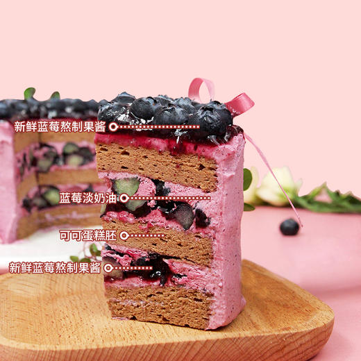 烤爱·法式蝴蝶结·超多水果蛋糕·生日蛋糕系列·蓝莓水果紫色·聚会生日节日【仅限深圳同城配送】 商品图1