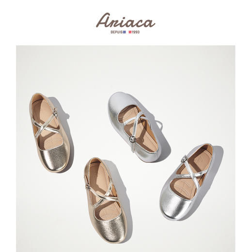 ARIACA女童鞋儿童公主皮鞋金色芭蕾舞蹈鞋1606-11 商品图3