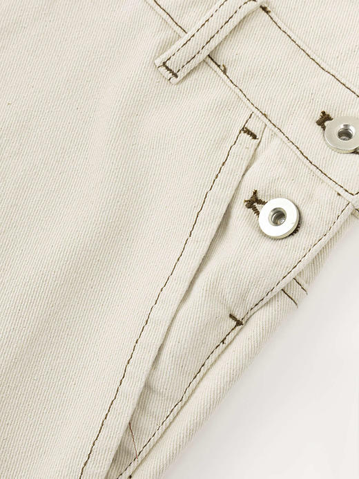 COCO ZONE "太妃糖背带裤“刘一一夏季口袋设计通勤牛仔吊带百搭连衣裙CC1B1226 商品图6