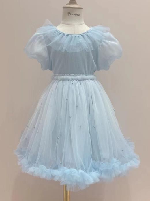 后背绑带泡泡袖上衣 商品图1