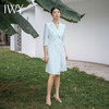IWY/优雅干练蓝绿色西装连衣裙女七分袖高端珠宝店美容院工装Q14253 商品缩略图3