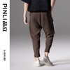 PINLI品立夏季新品纯色束脚休闲裤男装潮牌百搭裤小脚九分裤 商品缩略图2