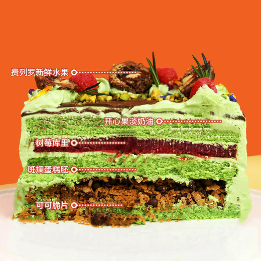 烤爱·生日蛋糕系列·开心果莓巧·开心果树莓·聚会生日节日【仅限深圳同城配送】 商品图1