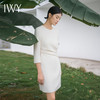 IWY/春夏杏色连衣裙女气质圆领西装裙商务通勤正装美容院工装Q14257 商品缩略图2