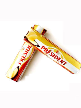 进口动物黄油总统淡味无盐黄油  250g