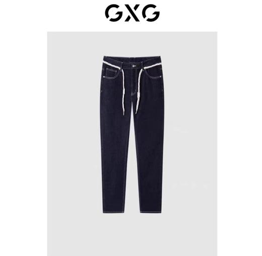 4F【GXG】GXG男装牛仔裤男修身腰头装饰 商品图0
