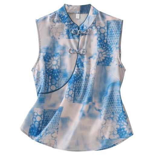 GYH 6232复古中式国风琵琶扣无袖宽松背心 商品图4