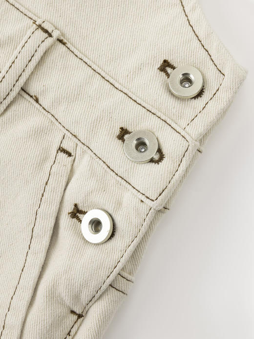 COCO ZONE "太妃糖背带裤“刘一一夏季口袋设计通勤牛仔吊带百搭连衣裙CC1B1226 商品图4