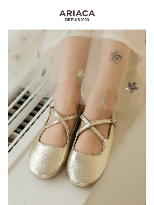 ARIACA女童鞋儿童公主皮鞋金色芭蕾舞蹈鞋1606-11 商品图5