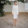 IWY/春夏白色休闲西装外套女时尚两件套职业装无袖内搭ol套裙C14260+Q14259 商品缩略图4