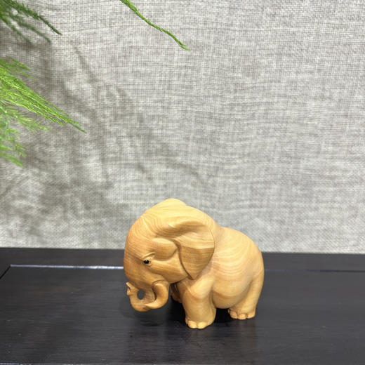 Q版大象°黄杨木手把/小摆件 商品图0