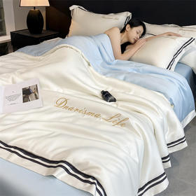 雀说凉感冰丝夏凉被天丝双人夏被可机洗真丝空调被子AL