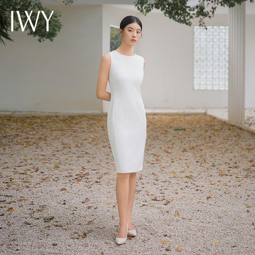 IWY/优雅白领法式连衣裙女夏季无袖西装裙显瘦修身配西装职业装裙Q14259 商品图2