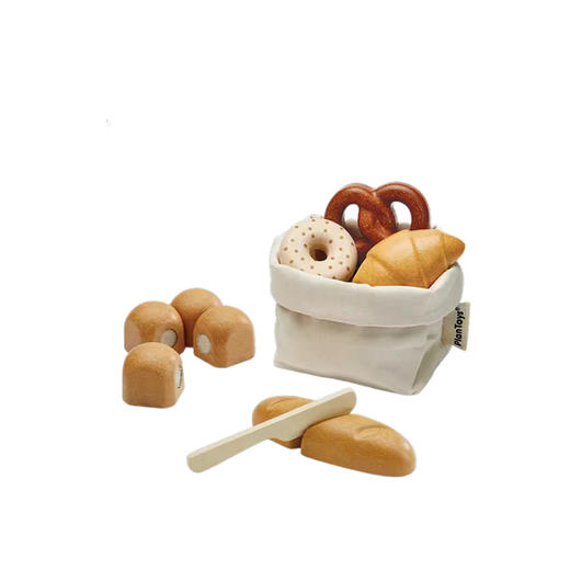 泰国plantoys 西式面包套装过家家仿真食物切切乐宝宝角色扮演 2岁+ 商品图0