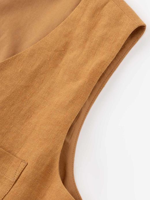 COCO ZONE ”风铃连体裤“刘一一夏季V领无袖单排扣收腰绑带休闲连衣裤CC2B0935 商品图5