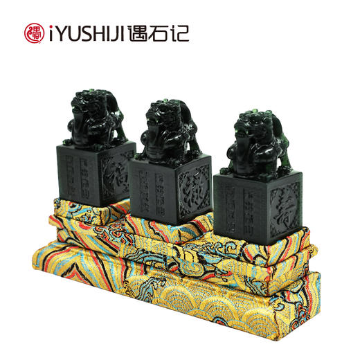 遇石记泰山玉福禄寿三联章印章礼盒 商品图4