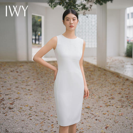 IWY/优雅白领法式连衣裙女夏季无袖西装裙显瘦修身配西装职业装裙Q14259 商品图1