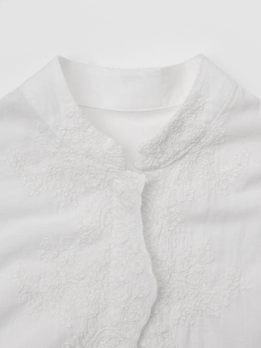 COCO ZONE"一黎美学”复古国风立领刺绣衬衫新中式百搭上衣CC1B0783 商品图4