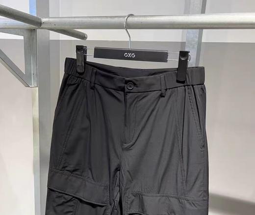 4F【GXG】GXG男装 夏季时尚黑色简约收口工装休闲长裤潮 商品图3