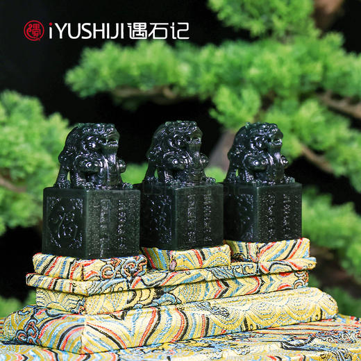 遇石记泰山玉福禄寿三联章印章礼盒 商品图2