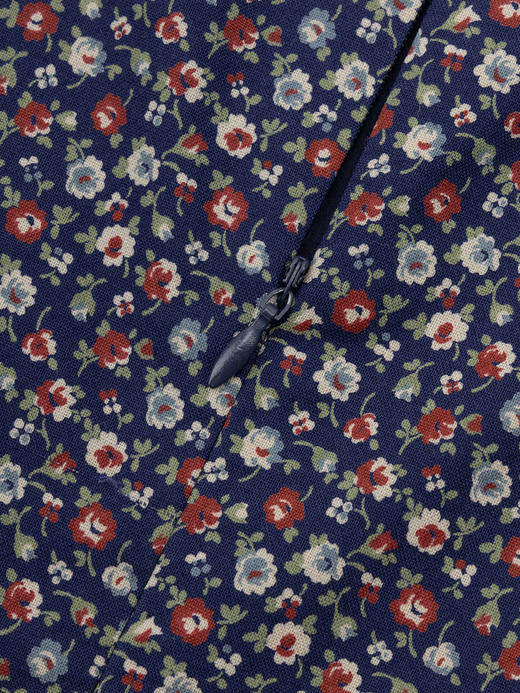 COCO ZONE"遇见碎花”夏季撞色显瘦无袖背心气质高级感复古连衣裙CC1B1181 商品图6