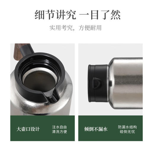 鸣盏纯钛焖茶壶 保温壶实时温显闷泡壶 泡茶壶双层 办公室商务礼品 MZ-8025/ 1500ml 商品图6