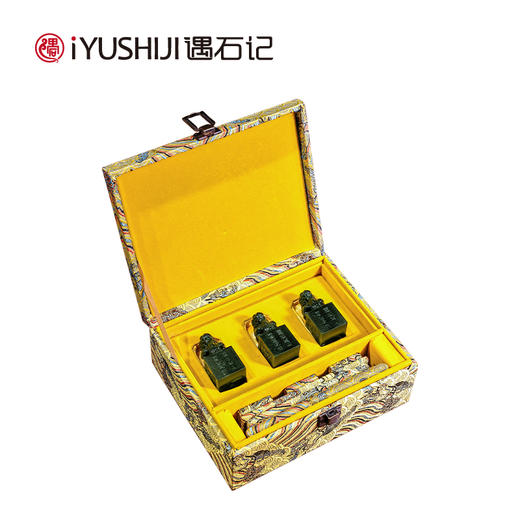 遇石记泰山玉福禄寿三联章印章礼盒 商品图3