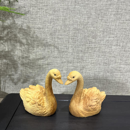 天鹅°黄杨木摆件 商品图0