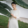 IWY/春夏杏色连衣裙女气质圆领西装裙商务通勤正装美容院工装Q14257 商品缩略图3