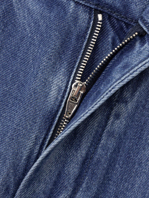 COCO ZONE“Ins牛仔裤”复古后松紧腰垂感牛仔裤百搭休闲直筒长裤CC1B1040 商品图5