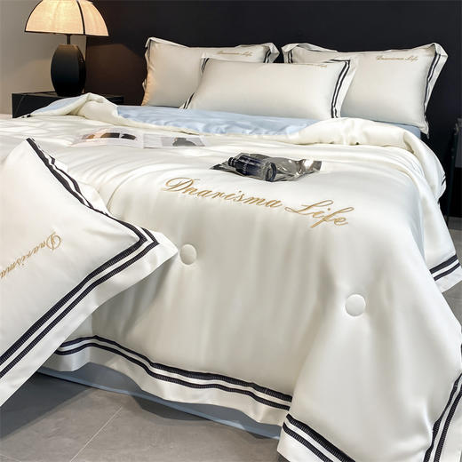 雀说凉感冰丝夏凉被天丝双人夏被可机洗真丝空调被子AL 商品图2