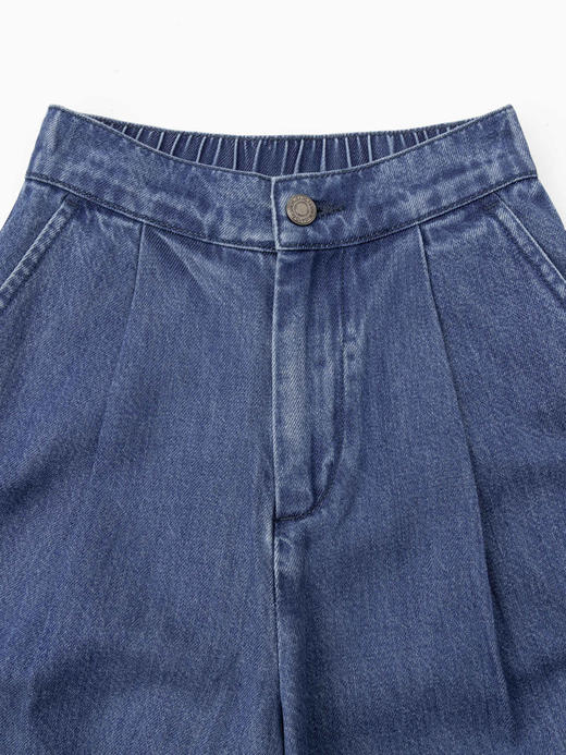 COCO ZONE“Ins牛仔裤”复古后松紧腰垂感牛仔裤百搭休闲直筒长裤CC1B1040 商品图4