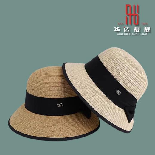 新款休闲蝴蝶结编织太阳帽2264-10 商品图0